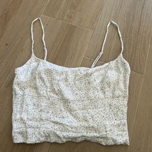 Aritzia Wilfred Strappy Cropped Floral Tank